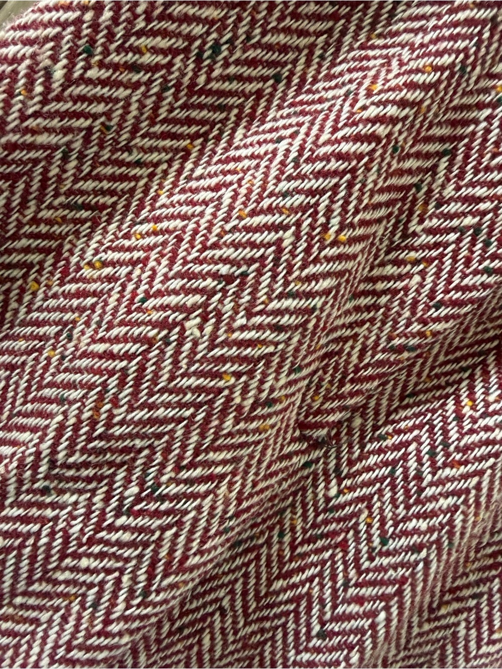 Vintage Textured Herringbone suit in Burgundy & Cream - Picture 5 of 6